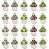 20Pcs 5 Colors Rack Plating Alloy Enamel Pendants ENAM-SZ0002-95-1