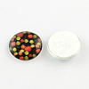 Half Round/Dome Pattern Photo Glass Flatback Cabochons for DIY Projects GGLA-Q037-12mm-43-2
