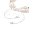 Natural Cowrie Shell Braided Bead Bracelet for Women BJEW-TA00044-01-5