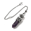 Natural Amethyst Faceted Bullet Pointed Dowsing Pendulums G-B149-14AS-05-1