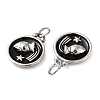 304 Stainless Steel Enamel Pendants STAS-A080-43P-10-2
