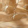 Non-Tarnish 304 Stainless Steel Pendant Necklaces HZ8690-1-2