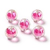Two Tone UV Plating Rainbow Iridescent Acrylic Beads TACR-D010-03B-03-1
