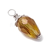 Electroplate Glass Pendants PALLOY-JF03208-4