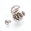 925 Sterling Silver Micro Pave Clear Cubic Zirconia European Clasps STER-T007-140P-2