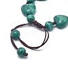 Synthetic Turquoise Braided Bead Bracelets BJEW-K212-D-4