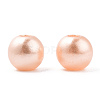 Spray Painted ABS Plastic Imitation Pearl Beads OACR-T015-05A-19-2