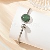 304 Stainless Steel Cuff Bangles for Women BJEW-JB14327-2