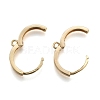 Brass Huggie Hoop Earring Findings KK-S350-069G-3