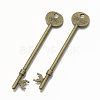 Tibetan Style Alloy Skeleton Key Big Pendants TIBEP-Q040-031AB-NR-1