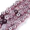 Handmade Millefiori Glass Bead Strands LAMP-J035-4mm-10-1