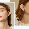 2 Pairs Brass Micro Pave Clear Cubic Zirconia Stud Earrings for Women EJEW-LP0001-57P-4