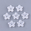 5-Petal Transparent Acrylic Bead Caps X-FACR-T001-06-1