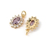 SHEGRACE Brass Micro Pave Cubic Zirconia Pendants XGRQ2O119-446E-G-2