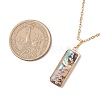 Natural Paua Shell Pendant Necklaces NJEW-JN05141-03-3