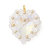 Brass Glass Pendants PALLOY-MZ00981-03-1