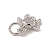 Brass Micro Pave Cubic Zirconia Charms ZIRC-F132-32P-3