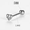 316L Surgical Stainless Steel Micro Pave Clear Cubic Zirconia Tongue Rings FS-WG6EDE0-03-5