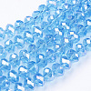 Electroplate Glass Beads Strands X-GR8MMY-20AB-1