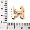 Brass Micro Pave Clear Cubic Zirconia Fold Over Clasps KK-C075-33G-3