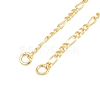 Brass Figaro Chain Bracelet Making KK-CBADBBF-06G-3