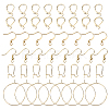 Brass Hoop Earring Findings KK-HS0002-07-1