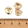 Heart Brass Pendant Rhinestone Settings KK-A276-12LG-3