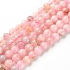 5 Strands Natural Rose Quartz Beads Strands G-YW0002-02-3