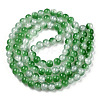 Crackle Baking Paint Imitation Jade Glass Beads Strands X1-DGLA-T003-8mm-07-3