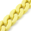 Handmade Opaque Acrylic Curb Chains X-AJEW-JB00564-10-1