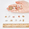 15 Pairs 15 Style Brass Friction Ear Nuts KK-AR0002-92-3