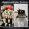 150Pcs 3 Styles Mini Resin Skull Display Decorations FIND-SP0005-57-7