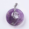 Natural Amethyst Pendants G-F546-A03-3