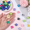 40Pcs 2 Colors Transparent/Opaque Acrylic Enamel Pendants TACR-SC0002-69-3