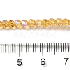 Electroplate Transparent Glass Beads Strands EGLA-A035-T3mm-L17-4