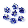 Handmade Foil Lampwork Beads Strands FOIL-T008-06D-2