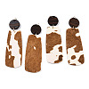 Eco-Friendly Cowhide Leather Big Pendants FIND-N049-11-07-1