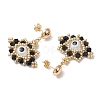 Glass Seed Beads Stud Earrings EJEW-MZ00270-05-4