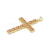 Real 18K Gold Plated Brass Micro Pave Cubic Zirconia Pendants KK-A209-28G-3