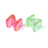 UV Plating Transparent Acrylic European Beads OACR-M027-02Z-3