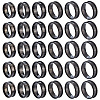 30Pcs 6 Styles 201 Stainless Steel Grooved Finger Ring Settings STAS-ME0003-12EB-1