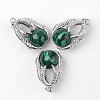 Eagle Claw Alloy Malachite Pendants X-G-L455-A21-1
