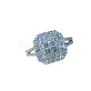 Brass Micro Pave Cubic Zirconia Finger Rings for Women FS-WG4C4EA-10-4