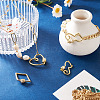 5Pcs 5 Styles Brass Screw Carabiner Lock Charms KK-FW0001-12-8