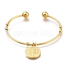 201 Stainless Steel Cuff Bangles BJEW-M284-04-1-2
