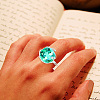 2Pcs Adjustable Brass Finger Rings Components FIND-GO0002-77C-6