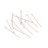 Brass Flat Head Pins KK-WH0058-03C-RG-3