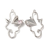 Glass Paper Plane Pendant PALLOY-K001-075P-02-1