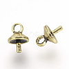 Brass Cup Pearl Peg Bails Pin Pendants X-KK-R071-10AG-2