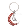 Synthetic Turquoise & Natural Red Jasper White Moonstone Citrine Lapis Lazuli Rose Quartz Keychain KEYC-JKC00969-4